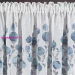 Pola vitrázs függöny Fehér/kék 60x150 cm