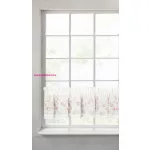 Amelia magnólia virágos vitrázs függöny Fehér/rózsaszín 30x150 cm