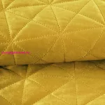 Luiz3 bársony ágytakaró Mustársárga 200x220 cm
