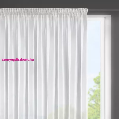 Esel fényes mikrohálós fényáteresztő függöny Fehér 350x150 cm