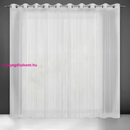   Emma fényes szállal átszőtt fényáteresztő függöny Fehér/ezüst 290x250 cm