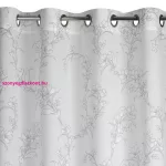 Fiore mintás dekor függöny Fehér/szürke 140x250 cm
