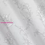 Fiore mintás dekor függöny Fehér/szürke 140x250 cm