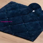 Chic pamut fürdőszobaszőnyeg Gránátkék 60x90 cm