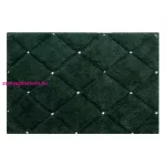 Chic pamut fürdőszobaszőnyeg Sötétzöld 60x90 cm