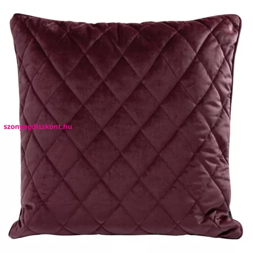 Steppelt bársony párnahuzat töltettel Burgundi vörös 50x50 cm