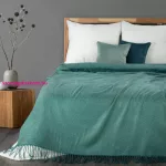 Apró mintás akril takaró rojtokkal Menta 130x170 cm