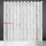Bessy mintás dekor függöny Fehér/szürke/rózsaszín 350x250 cm