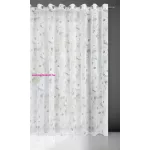 Bessy mintás dekor függöny Fehér/szürke/rózsaszín 350x250 cm