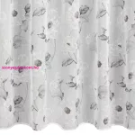 Bessy mintás dekor függöny Fehér/szürke/rózsaszín 350x250 cm