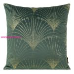 Blink21 bársony párnahuzat Sötét menta/világos arany 45x45 cm