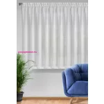 Sibel mintás dekor függöny Fehér/ezüst 300x150 cm