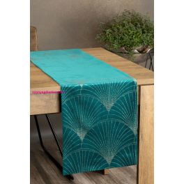 Blink14 bársony asztali futó Sötét türkiz 35x180 cm