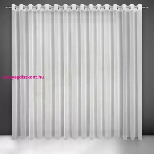 Esel fényes mikrohálós fényáteresztő függöny Fehér 400x250 cm