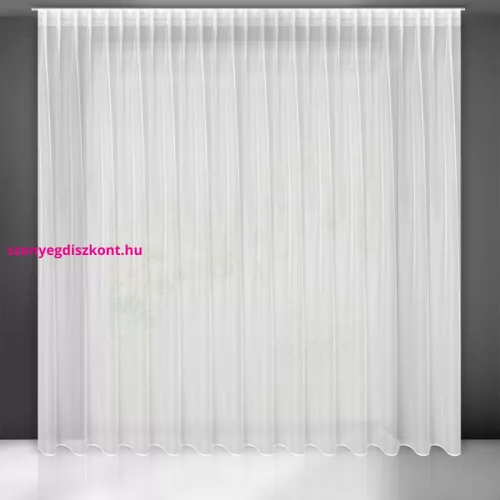 Tonia fényáteresztő függöny fényes mikrohálóból mennyezeti sínhez Fehér 400x300 cm