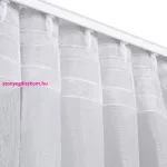 Tonia fényáteresztő függöny fényes mikrohálóból mennyezeti sínhez Fehér 400x300 cm
