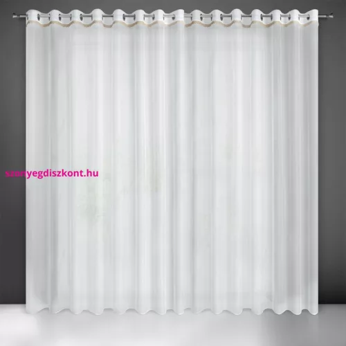 Meril fehér fényáteresztő függöny arany mintával 300x250 cm