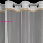 Meril fehér fényáteresztő függöny arany mintával 300x250 cm