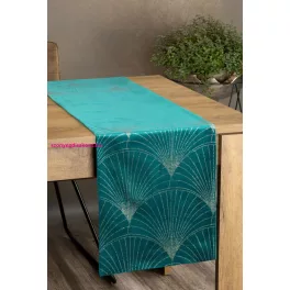 Blink14 bársony asztali futó Sötét türkiz 35x220 cm