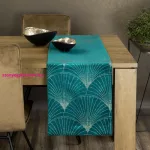 Blink14 bársony asztali futó Sötét türkiz 35x220 cm