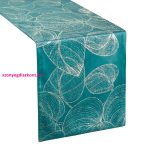 Blink16 bársony asztali futó Sötét türkiz 35x220 cm