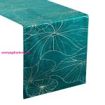 Blink18 bársony asztali futó Sötét türkiz 35x220 cm