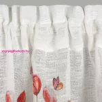 Stella csipke vitrázs függöny tulipán mintával Fehér/piros 30x150 cm