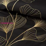 Haft2 hímzett pamut-szatén ágyneműhuzat Fekete 160x200 cm - 70x80 cm 2db
