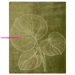 Blanca plüss takaró Olívazöld 150x200 cm