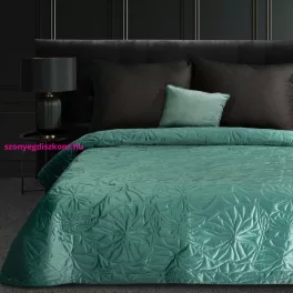   Salvia1 luxus nagyméretű ágytakaró bársony szürkészöld Zsálya 280x260 cm