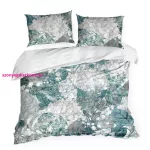 Premium10 krepp ágyneműhuzat Acélszürke/világoszöld 160x200 cm - 70x80 cm 2db