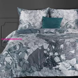   Premium10 krepp ágyneműhuzat Acélszürke/világoszöld 220x200 cm - 70x80 cm 2db