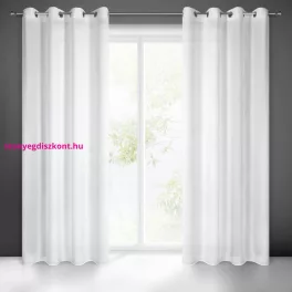   Estel függöny félig áttetsző matt sifon szövetből Fehér 140x250 cm