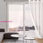 Tamina matt anyagú mikrohálós fényáteresztő függöny Fehér 140x250 cm