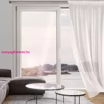 Tamina matt anyagú mikrohálós fényáteresztő függöny Fehér 140x270 cm