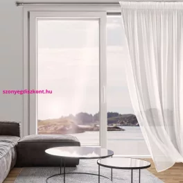  Tamina matt anyagú mikrohálós fényáteresztő függöny Fehér 140x270 cm