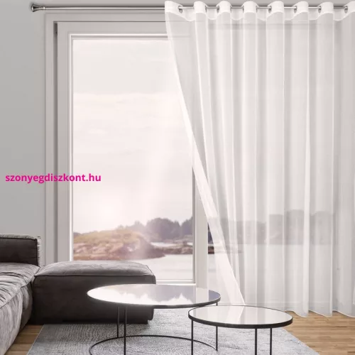 Tamina matt anyagú mikrohálós fényáteresztő függöny Fehér 350x250 cm