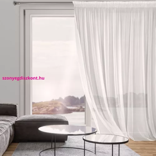 Tamina matt anyagú mikrohálós fényáteresztő függöny Fehér 350x270 cm