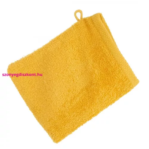 Frottír mosdókesztyű 400 g/m2 Mustársárga 16x21 cm