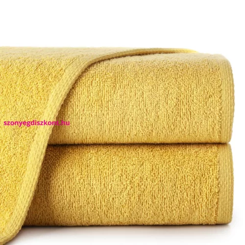 Egyszínű klasszikus törölköző 400 g/m2 Mustársárga 50x100 cm