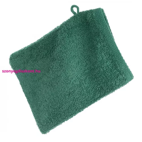 Frottír mosdókesztyű 400 g/m2 Palackzöld 16x21 cm