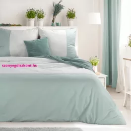   Novad kétszínű pamut ágyneműhuzat Fehér/menta 160x200 cm - 70x80 cm 2db