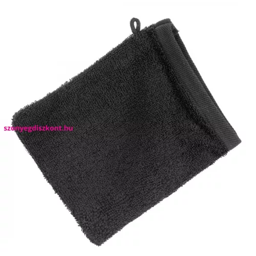 Frottír mosdókesztyű 500 g/m2 Fekete 16x21 cm