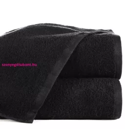   Egyszínű klasszikus törölköző 500 g/m2 Fekete 50x100 cm