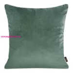 Velvet párnahuzat lenvászon szerű anyagból Sötét menta 45x45 cm
