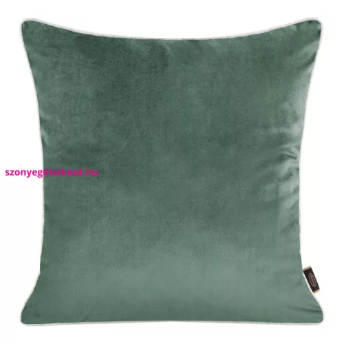 Velvet párnahuzat lenvászon szerű anyagból Sötét menta 45x45 cm