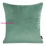 Kétoldalú párnahuzat bársony és len szövetből Türkiz 45x45 cm
