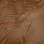 Luiz4 bársony ágytakaró pálmalevél mintával Téglavörös 170x210 cm