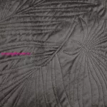 Luiz4 bársony ágytakaró pálmalevél mintával Grafit 170x210 cm