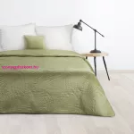 Luiz4 bársony ágytakaró pálmalevél mintával Világoszöld 170x210 cm